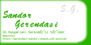 sandor gerendasi business card